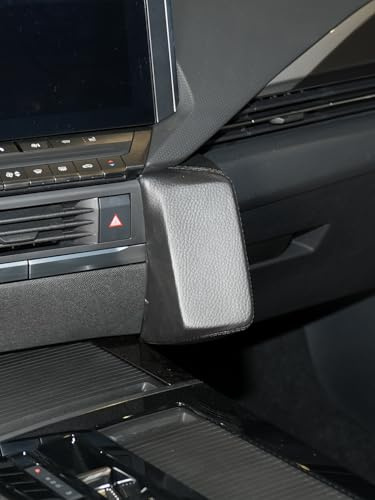 KUDA Handyhalterung passend für Opel Astra L ab 2022 - Telefonkonsole für Smartphones, Handy, Navi und mehr - Kunstlederkonsole, schwarz, 4435