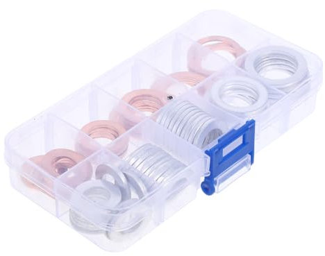 TOPBATHY Juntas De Tapón De Drenaje De Aceite Junta Anular Accesorios De Aluminio Juego