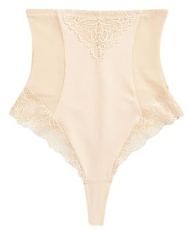 NEXT Damen Super High Waist Thong Stark bauchformender Stringtanga – hoher Bund
