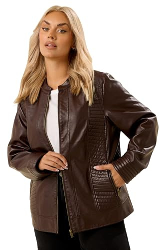 Yours Curve Biker Faux Leather Jacket - Women's - Plus Size Curve