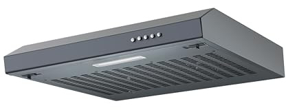 Respekta Sina Unterbauhaube schwarz matt/Dunstabzugshaube 60 cm/Mattes Gehäuse aus pulverbeschichtetem Stahl/Abluft - und Umluftfunktion / CH600SC-19 / Energieeffizienzklasse A+ / 54–65 dB