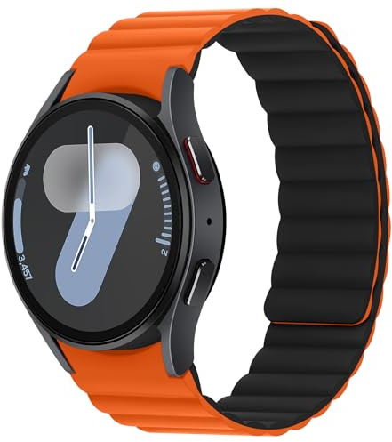 Suphart Compatibile con Cinturino Samsung Galaxy Watch 7/6/5/4/FE 44mm 40mm, Cinturini Sportivi in ​​Silicone Impermeabili per Galaxy Watch 6 Classic 47mm 43mm/5 Pro 45mm, Galassia/Rosa