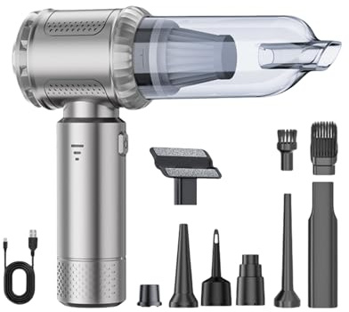 DIEKE Powerful 22000Pa Handheld Vacuums Cleaner With 6000mAh Battery And 8 Accessories For Car Upholstery Home Office And Sofa