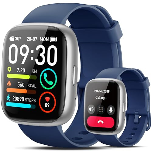 Smartwatch Uomo Donna con Alexa, 1.83 Orologio Smart Watch, Chiamate Bluetooth, 110+Modalità Sportive,Impermeabile IP68, Orologio Fitness con Frequenza Cardiaca/Sonno/Ciclo Mestruale per Android iOS