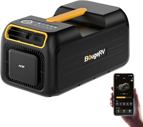 BougeRV PC35 Condizionatore Portatile, 3500 BTU Climatizzatore con App | 5 in 1, Compatto, AC 100V-240V, Condizionatore da Campeggio per Camper, Tenda, Camion, Van