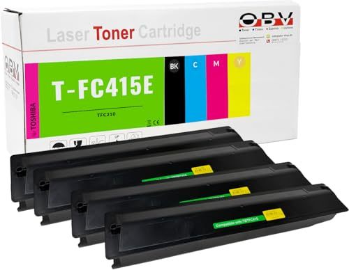 OBV T-FC415E Toner Kompatibel Toshiba E-Studio 2010AC 2510AC 2515AC 3015AC 3515AC 4515AC 5015AC BK ca. 38.400 / CMY ca. 33.600 Seiten 4er Set