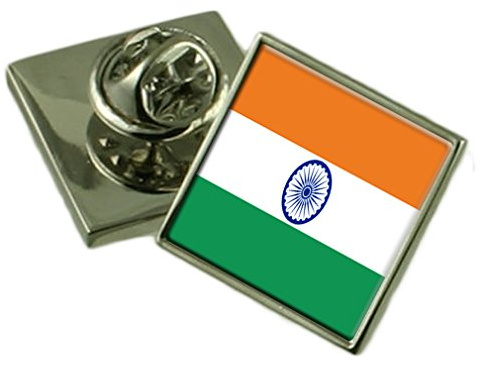 India Flag Lapel Pin Badge Solid Silver 925