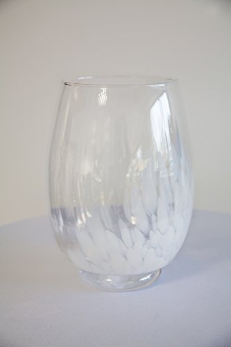 GLASS VASE TABLE CENTREPIECE 9 DESIGNS FLOWER WEDDING DISPLAY VASE DECOR FLORIST (White Patch Part 141880)