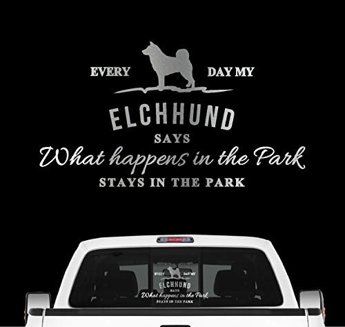 siviwonder Elchhund Aufkleber Vintage Hundeaufkleber Folie Elch Jagdhund Farbe Silber, Größe 30cm