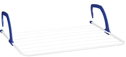 Relaxdays 4 Tendederos para Radiador, Colgantes, para Calefacción y Balcón, 4,8 m, Blanco