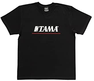 Tama Logo Drummer T-Shirt Schwarz - XL - Schlagzeug Zubehör, Schwarz mit Logo und roter Linie (TAMT004XL)