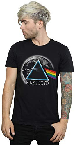 Pink Floyd Men's Dark Side of The Moon Distressed T-Shirt Black X-Large
