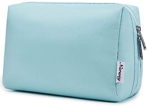 Narwey Make up Tasche Damen Schminktasche Kosmetiktasche Kulturtasche Damen Kulturbeutel, Makeup Tasche Makeup Bag (Himmelblau, Groß)