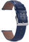 EACHE Uhrenarmband 18mm Alligatorkorn, Krokoprägung Leder Vintage für Herren Damen, Blau, Schnellverschluss Alligator Geprägtes Uhrenarmbänder