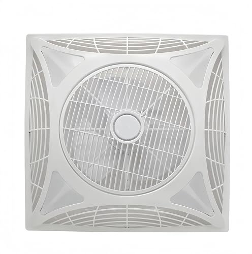 Ventilador de Techo 60X60 68W 6000k Motor AC + Control Remoto Para techo desmontable, empotrable con Luz Led 3 Velocidades 1172LM