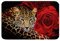 Leopard Badezimmerteppich Rot Rose Saugfähig rutschfest Badematte 50x80cm Safari Gepard Drucken Weich Machine Waschbar Badvorleger Küche Wildtiermotiv Luxus Indoor Eingang Badteppiche