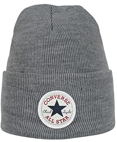 Converse Unisex Mütze Chuck Patch Beanie Sustainable Grey Heather (grau)