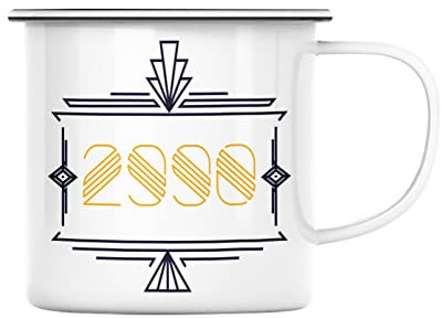 Fabulous Mug en Métal Emaillé Personnalisable Années Style Art Déco Luxe Elégant Cadeau Anniversaire Années 30