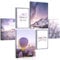 Novart- Tableau Décoration Murale- Travel is Live- Nature- Decoration Chambre Salon- Prêt à être Accroché- 6 Cadres 30x40 & 20x30 cm- Violet- N006463a