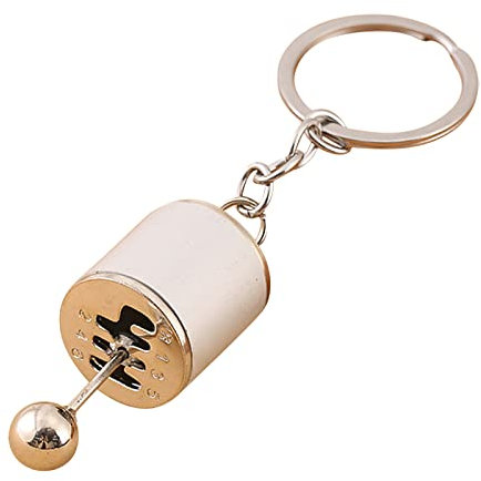 Schlüsselanhänger Elastisches Metall-Schlüsselanhänger, lustig, poliert, Turbolader, Schlüsselanhänger, Basteln, Anhänger, Schlüsselanhänger, Schlüsselanhänger Rohlinge Metall (White, One Size)