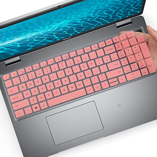 Keyboard Cover for 15.6 Dell Latitude 5520 5521 5530 5531 Keyboard Skin, 15.6 Dell Precision 3560 3570 3561 3571 Laptop Keyboard Cover Protective Skin, Pink