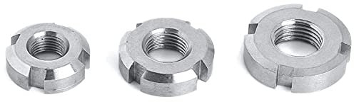 BOCbco Schraubengruppe 304 Edelstahl, Rundmutter, Rundmutter, Schlitzmutter, Rückschlagmutterschraube/M52*1.5
