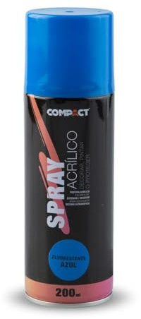 Pintura acrílica spray azul fluorescente 200ml