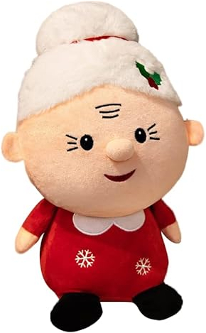 BYNYXI Weihnachten Plüschtier, 23cm Plüsch Elch Schneemann Weihnachtsmann Oma Kuscheltiere Stofftier Cartoon Puppe Spielzeug für Kinder Erwachsene Mini Weihnachtsmann Puppe Weihnachtsfeier Geschenk