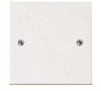 Concept4u Single Blank Plate White Square Standard Wall Plate Cover Electrical Blanking Dummy Plate Ideal for Plugs, Socket, Flush
