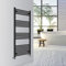 WarmeHaus Toallero calefactor para baño recto, calefacción central, 1400 x 600 mm, color negro