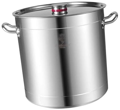 THEGA Marmite avec Couvercle - Marmite en Acier Inoxydable, Marmite À Soupe avec Couvercle en Verre, Poêle À Alcool De Cuisine en Acier Inoxydable, Batterie De Cuisine De Camping (Size : 40L)