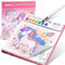 JoyCat Livre de coloriage avec peintures à l'eau pour tout-petits de 3 à 8 ans, kit de peinture aquarelle, pour arts et bricolage, jouet éducatif, cadeau d'anniversaire pour garçons et filles (Rose)