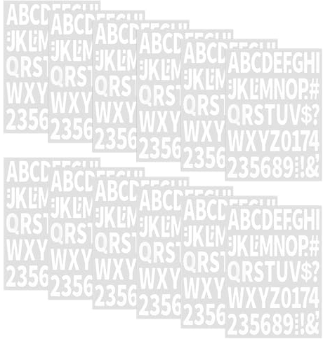 Lusofie 12 Sheets White Iron On Letters Iron On Letters for Clothes Iron On Letters with A-Z and 0-9 Fabric Stickers Iron On Patches for Hats T-Shirt DIY Crafts Pants Jackets (White)