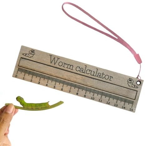 Righelli a vite senza fine in legno, calcolatrice a vite senza fine - Calcolatore per in legno,Misuratore di Strumento di misurazione di invertebrati Righello per per progetti scolastici degli student