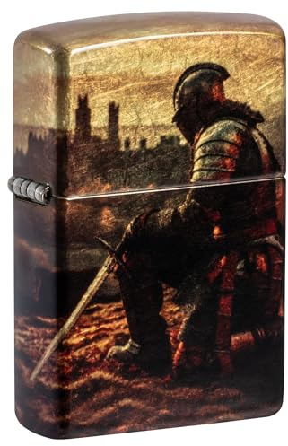 Zippo Windproof Lighter - Knight Design - Refillable - Gift Box - Metal - Made in USA