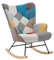 Vente-unique-Schaukelsessel - melierter Stoff - Patchwork - Mehrfarbig - ELMINA II