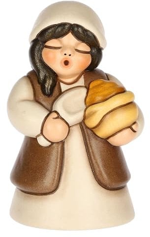 THUN, Venditrice di Spezie in Ceramica di Alta Qualità, Collezione Presepe Classico, Statuine per Presepe di Natale da Collezione, 4,9 x 4,6 x 7,9 cm