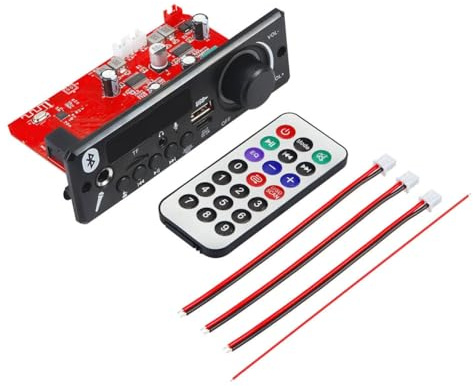 Faeymth Amplificador de 160 W Bluetooth 5.0 DIY Placa Decodificadora de MP3 Reproductor Audio Reproductor MP3 de 12 V MóDulo de Radio FM para AutomóVil TF GrabacióN de MicróFono USB (B)