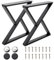 INMOZATA Tischbeine Metall Schwarz 2 Stück Tischgestell Tischkufen mit Verbreiterte Montageplatte für Esstisch Schreibtisch Stizbank 35 x 13 x 40cm, X-Form