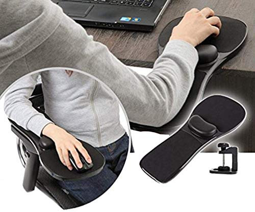 Ergonomische Computer-Handgelenkauflage, Armlehne, Mauspad mit Hand-, Schulterstütze und Armständer-Verlängerung für Heimbüro-Stuhl