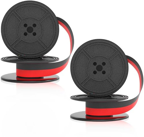 2 Stück Farbband für Schreibmaschine, Nylon Schreibmaschinenband, Typewriters Farbband Universelle, Doppel Spule Schreibmaschinen Farbband Kompatibel mit Klassischen Modellen