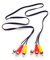 JZK 1,2 m Cavo composito AV, rosso giallo bianco, 3 RCA maschio a 3 RCA maschio, cavo audio video per collegare il lettore VHS/Video/DVD alla TV.
