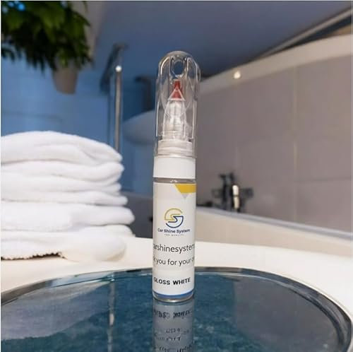 Car Shine System Enamel Touch Up Paint 20ml For Kitchen Appliances & Bathroom - 20ml Fast Drying Repair Pen - Suitable For Radiator, Shower, Fridge, Sink, Chips and Scrapes