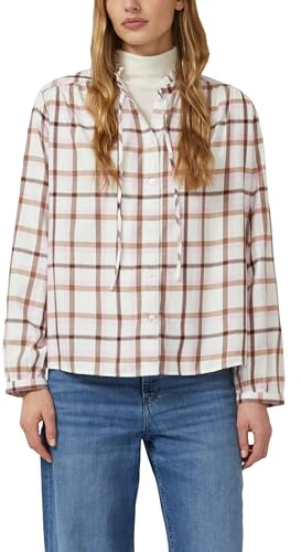 s.Oliver Flanellbluse mit Rüschenkragen