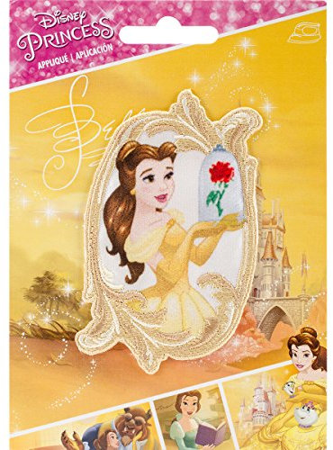 Simplicity Disney Princess Belle in Spiegel Applikationen, Polyester, Mehrfarbig, 10.34 X 14.22 X 0,23 cm