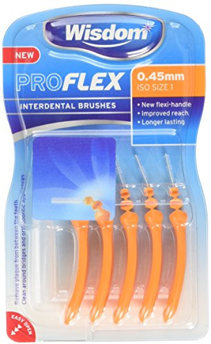 Wisdom Proflex Toothpaste, 0.45 mm, Orange, Pack of 4, 20-Count