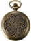 JewelryWe Taschenuhr Retro Blumen Schmetterling Hohe Openwork Analog Quarz Uhr mit Halskette Kette Uhren Pocket Watch Geschenk Bronze