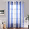 MIULEE Gardinen Gestreift Transparent mit Ösen, Voile Vorhänge Wohnzimmer Modern 2er Set, Vorhang Schlafzimmer Transparent mit Blau Weiss Gestreift Muster, Vorhang Halbtransparent Streifen 140X260 cm