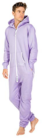 Moniz Herren Jumpsuit, Onesie, Overall (XS, Flieder)