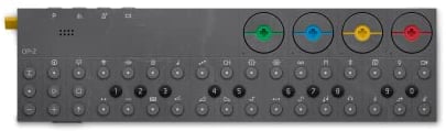 Teenage Engineering OP-Z All-in-One-Synthesizer (Multi-Speed 16-Spur-Sequenzer, ultrastabiles Gehäuse, Bluethooth, Maße: 212,5 x 57,5 x 10 mm), Grau
